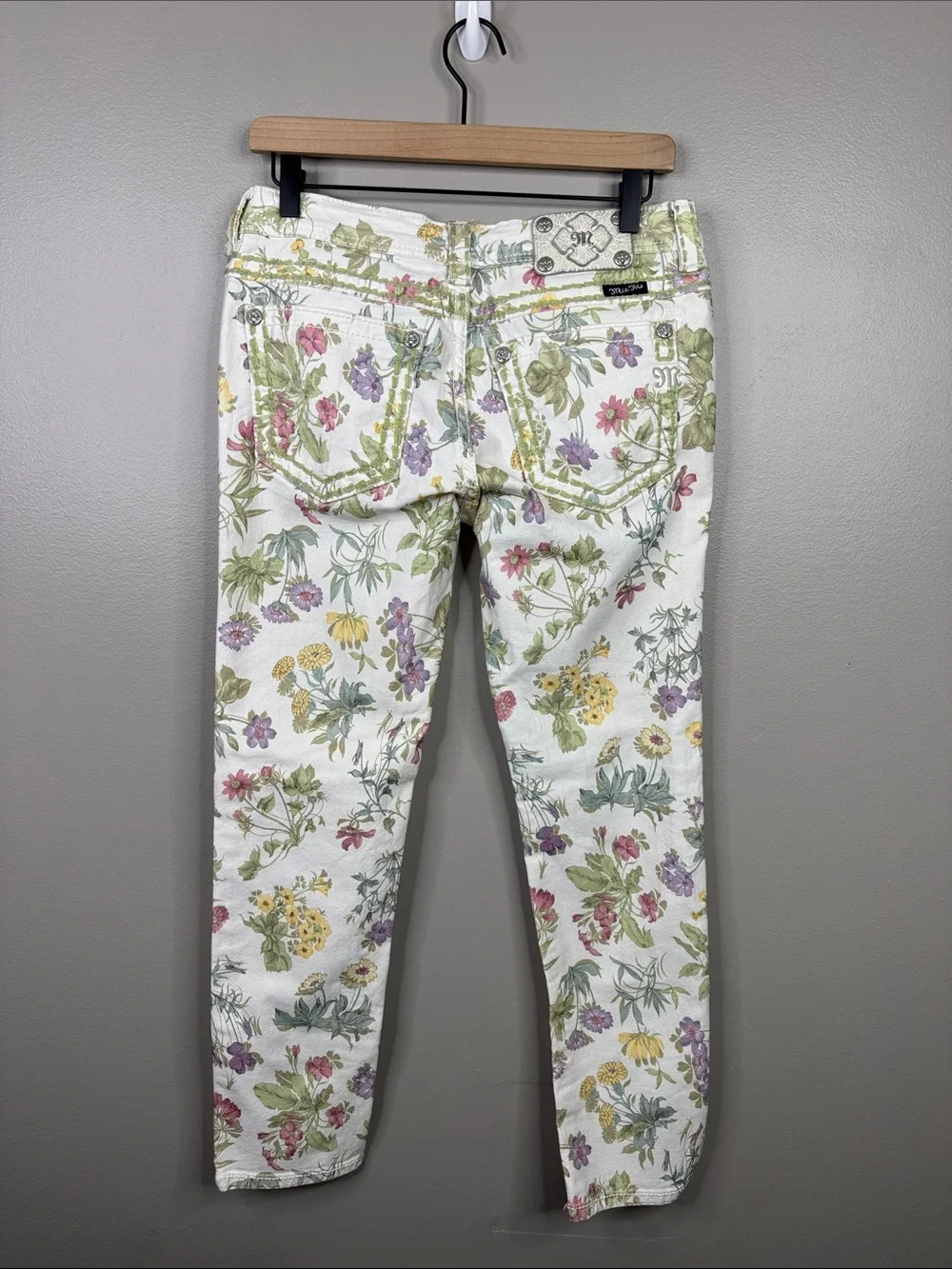 Miss Me Botanical Garden Floral Ankle Skinny Jeans - Women's Size 30 Denim